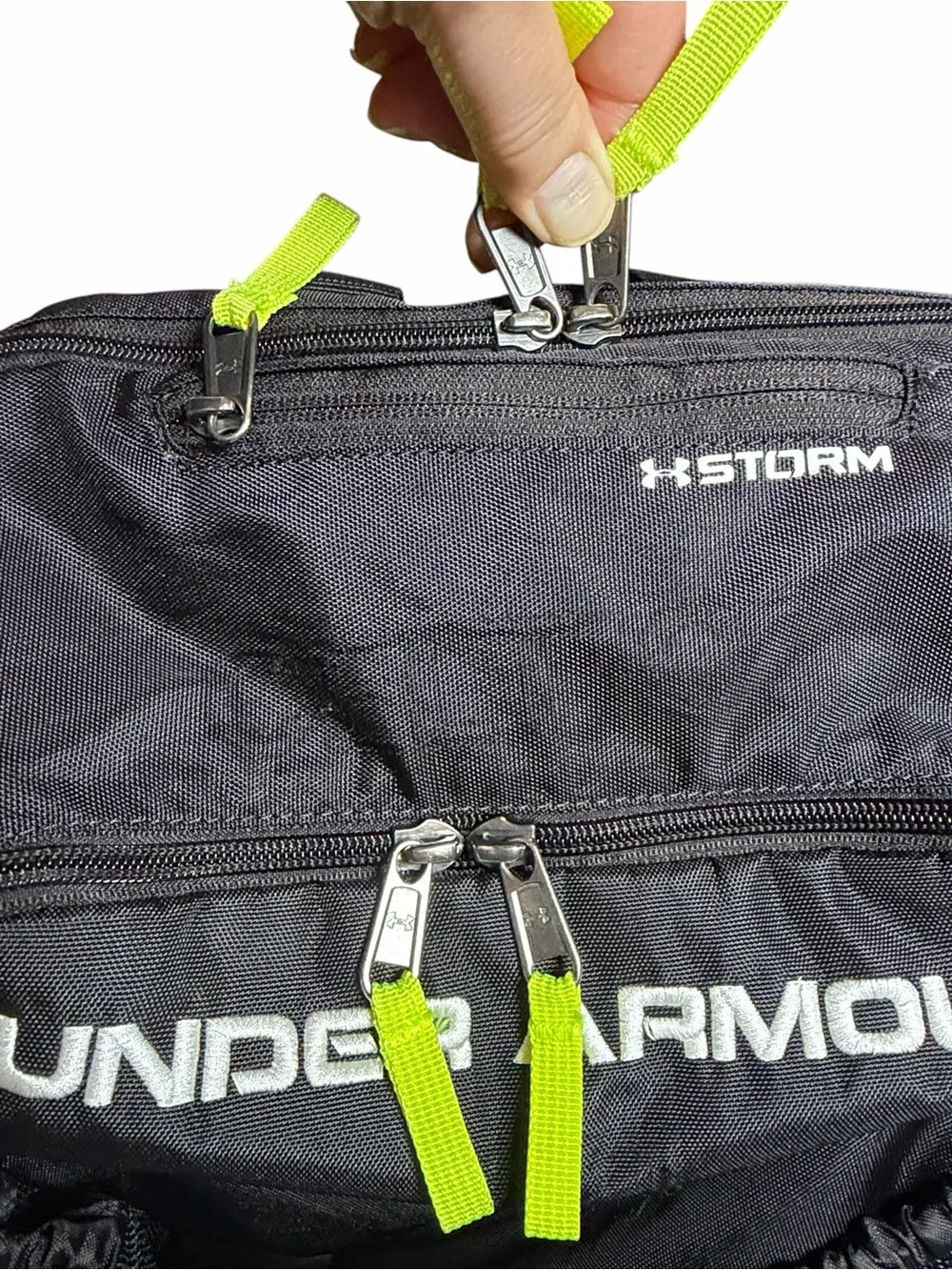 Under Armour Storm Black & Neon Yellow Striker Soccer ball Backpack